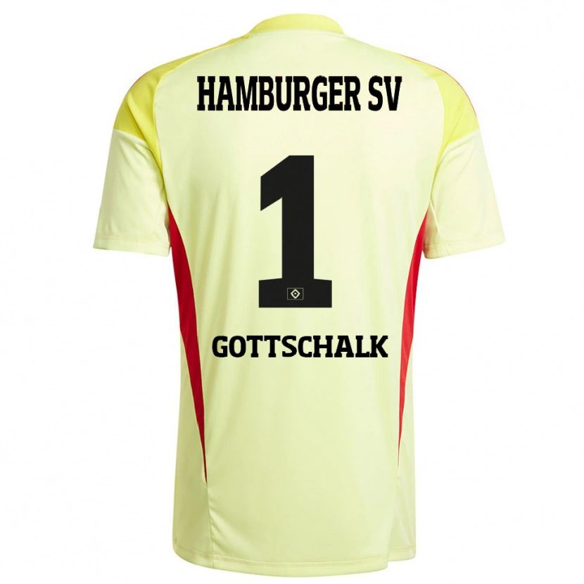Danxen Dětské Juri Gottschalk #1 Žlutá Černá Červená Brankář Dresy 2025/26 Dres
