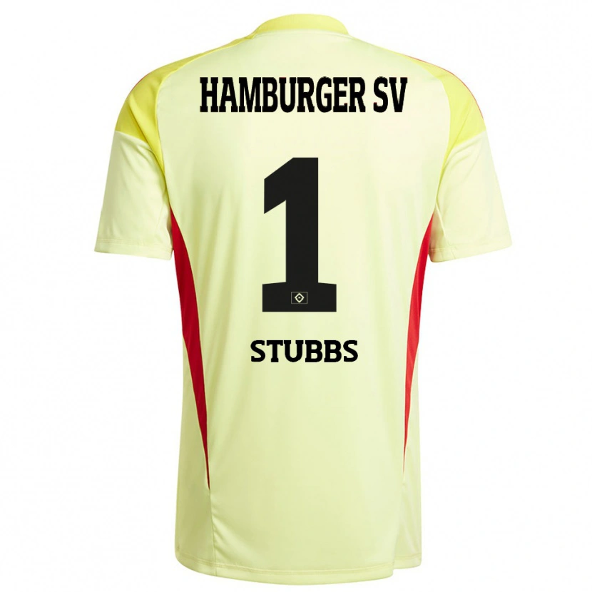 Danxen Dětské James Stubbs #1 Žlutá Černá Červená Brankář Dresy 2025/26 Dres