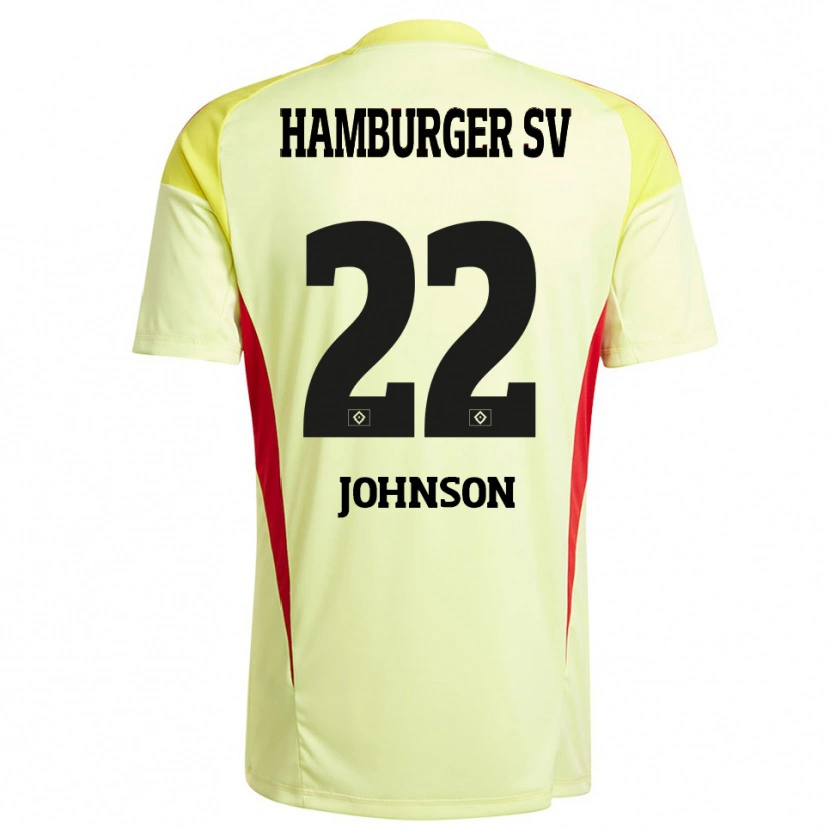 Danxen Dětské Emmanuel Johnson #22 Žlutá Černá Červená Brankář Dresy 2025/26 Dres