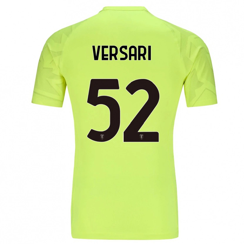 Danxen Dětské Francesco Versari #52 Fluorescenční Zelená Brankář Dresy 2025/26 Dres