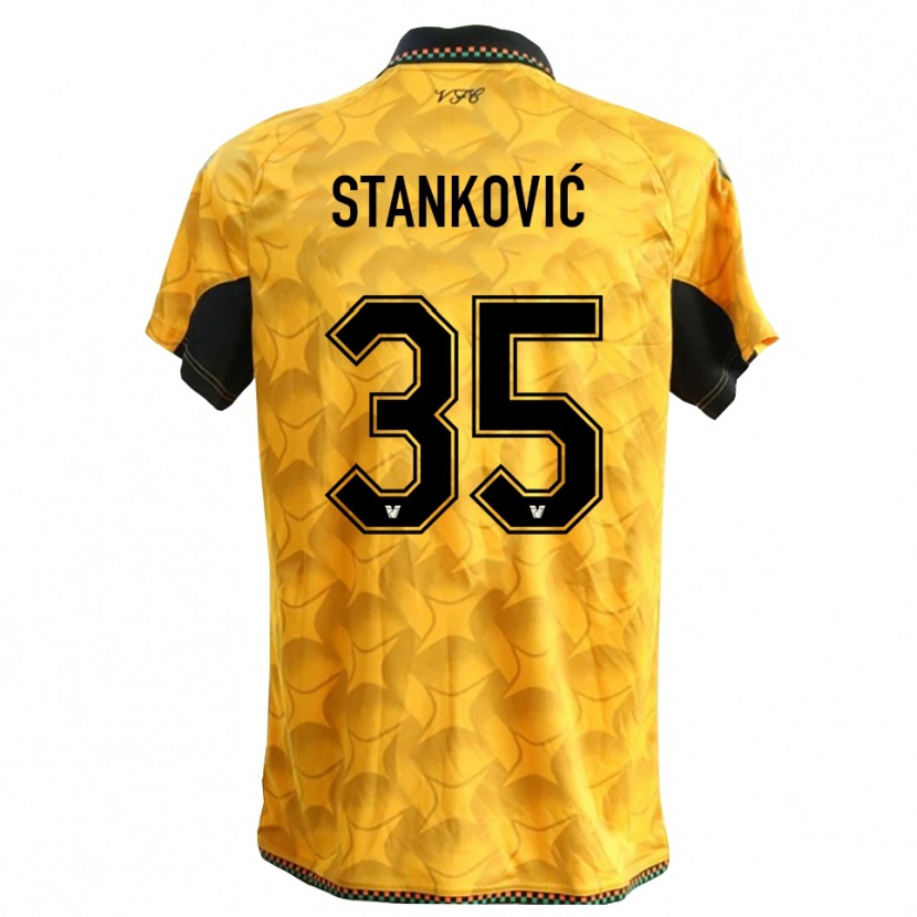 Danxen Dětské Filip Stanković #35 Žlutá Černá Brankář Dresy 2025/26 Dres