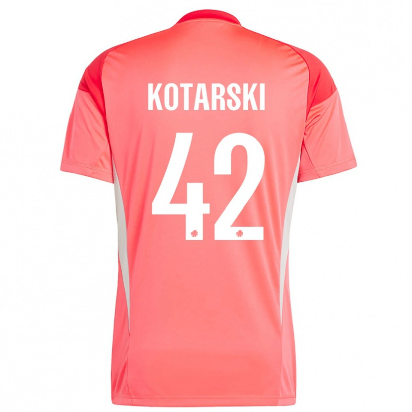 Danxen Dětské Dominik Kotarski #42 Červená Bílá Brankář Dresy 2025/26 Dres