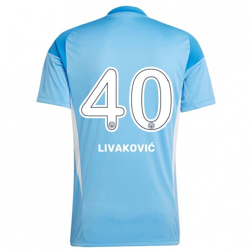 Danxen Dětské Dominik Livakovic #40 Královská Modř Bílá Brankář Dresy 2025/26 Dres