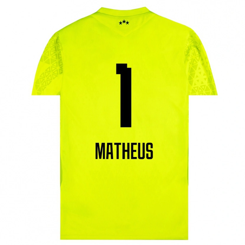 Danxen Dětské Matheus #1 Žlutozelená Černá Brankář Dresy 2025/26 Dres