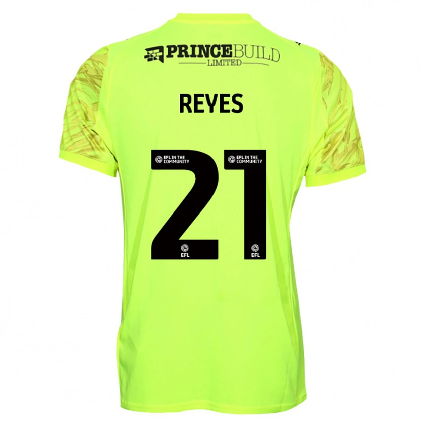 Danxen Dětské Vicente Reyes #21 Černá Fluorescenční Zelená Brankář Dresy 2025/26 Dres