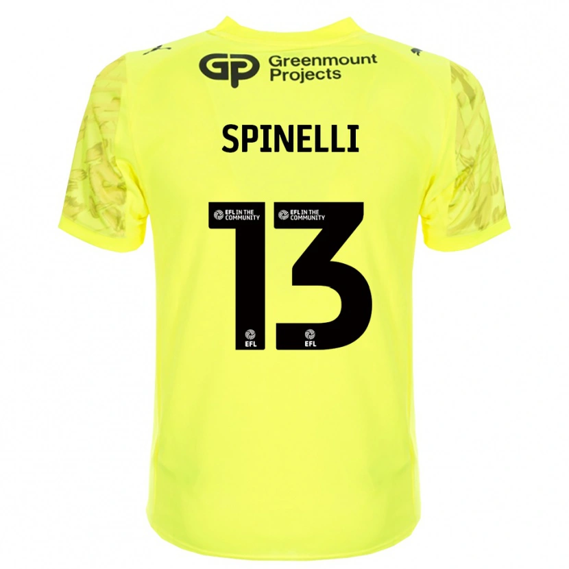 Danxen Dětské Matteo Spinelli #13 Černá Fluorescenční Zelená Brankář Dresy 2025/26 Dres