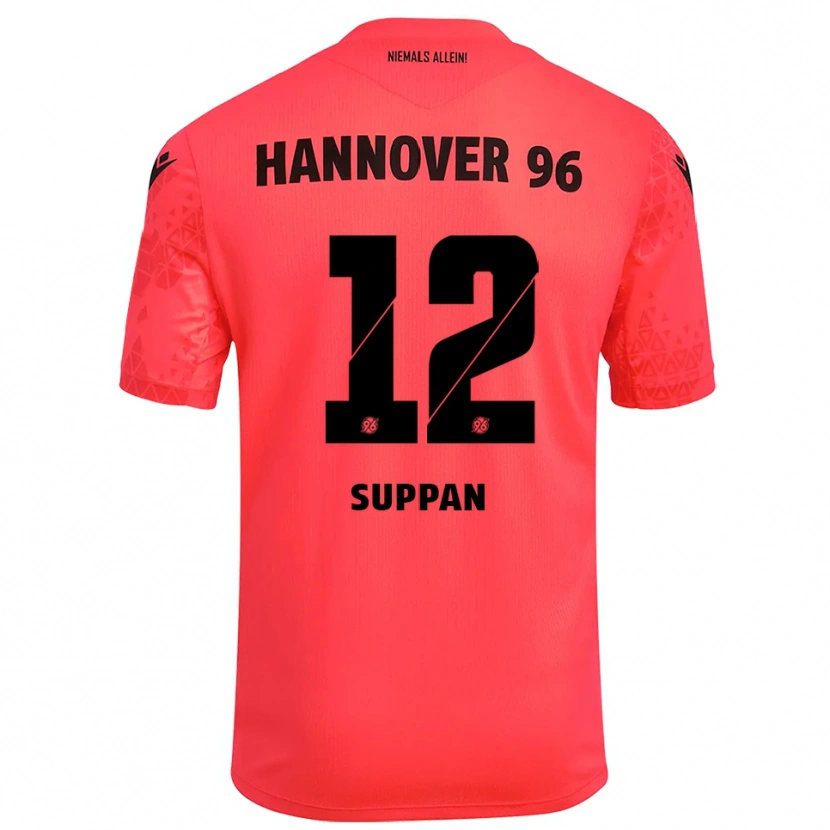 Danxen Dětské Jannik Suppan #12 Červená Černá Brankář Dresy 2025/26 Dres