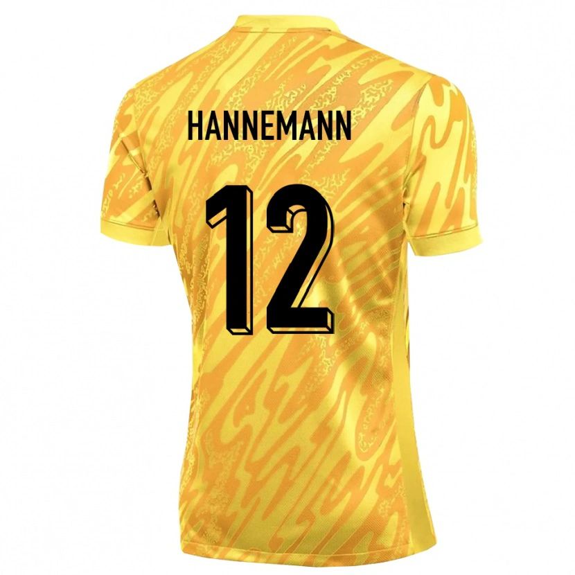 Danxen Dětské Sören Hannemann #12 Žlutá Oranžová Brankář Dresy 2025/26 Dres