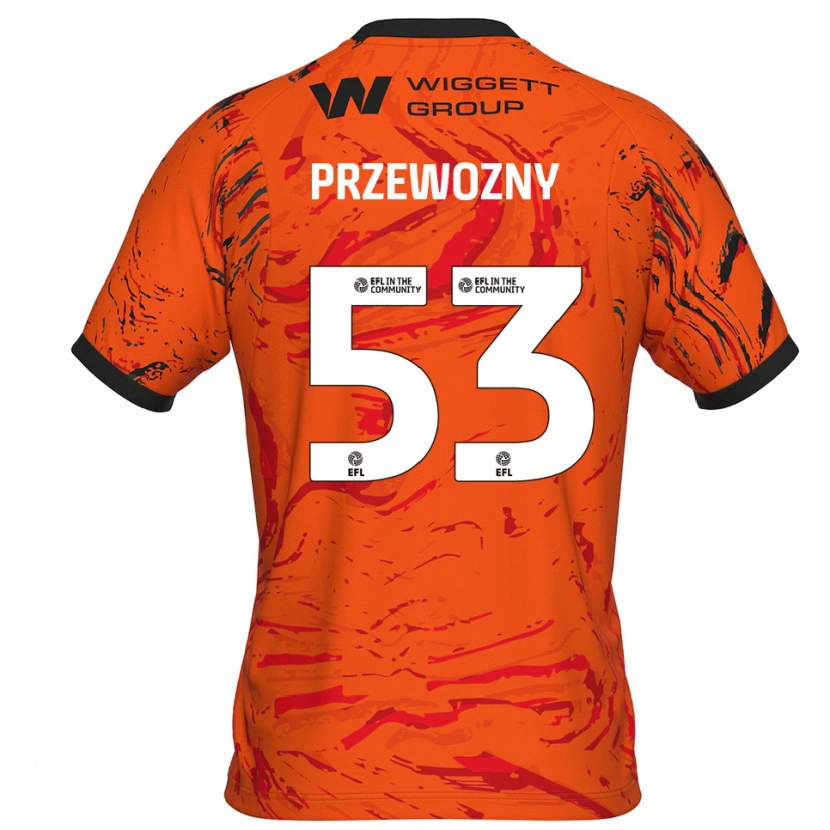 Danxen Dětské Jakub Przewozny #53 Oranžová Černá Brankář Dresy 2025/26 Dres