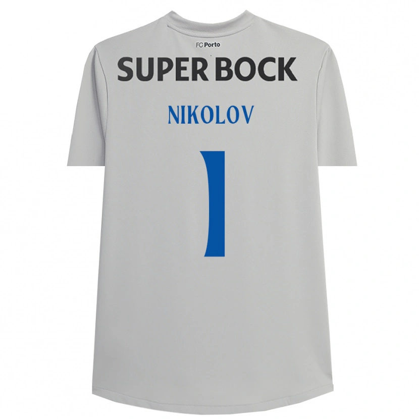 Danxen Dětské Antoni Nikolov #1 Světle Šedá Černá Brankář Dresy 2025/26 Dres