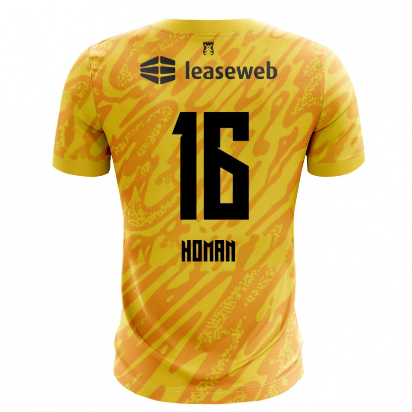 Danxen Dětské Nick Homan #16 Oranžová Žlutá Černá Brankář Dresy 2025/26 Dres
