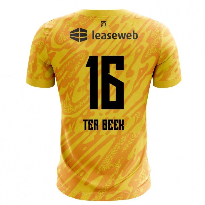 Danxen Dětské Kai ter Beek #16 Oranžová Žlutá Černá Brankář Dresy 2025/26 Dres