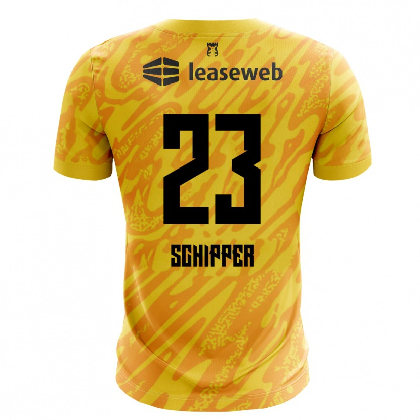 Danxen Dětské Jur Schipper #23 Oranžová Žlutá Černá Brankář Dresy 2025/26 Dres