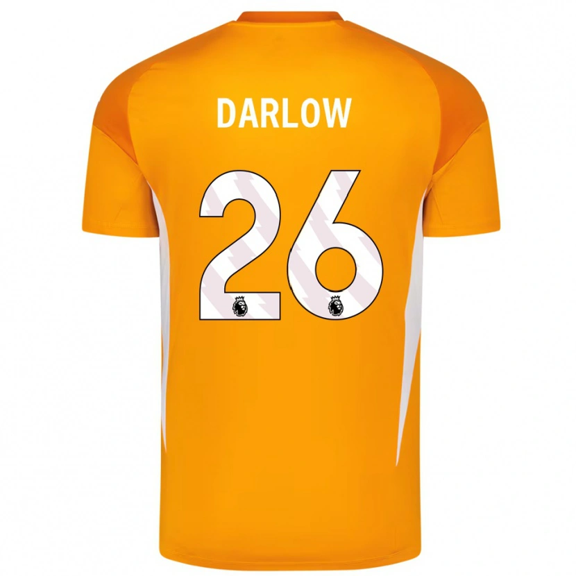 Danxen Dětské Karl Darlow #26 Oranžová Bílá Brankář Dresy 2025/26 Dres