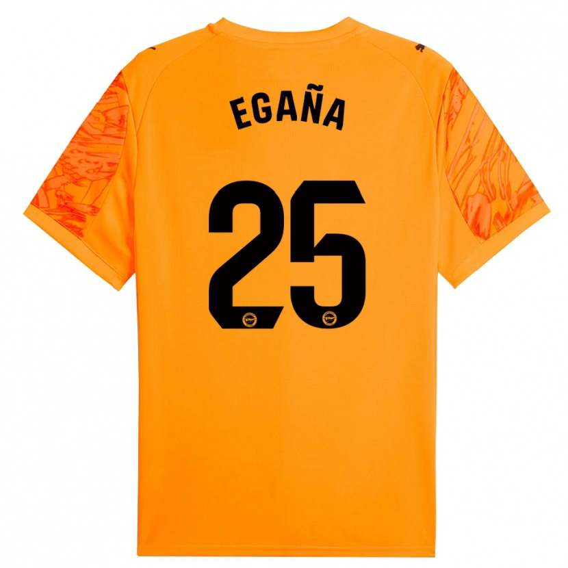 Danxen Dětské Eider Egaña #25 Oranžová Černá Brankář Dresy 2025/26 Dres
