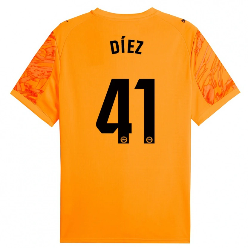 Danxen Dětské Victor Díez #41 Oranžová Černá Brankář Dresy 2025/26 Dres