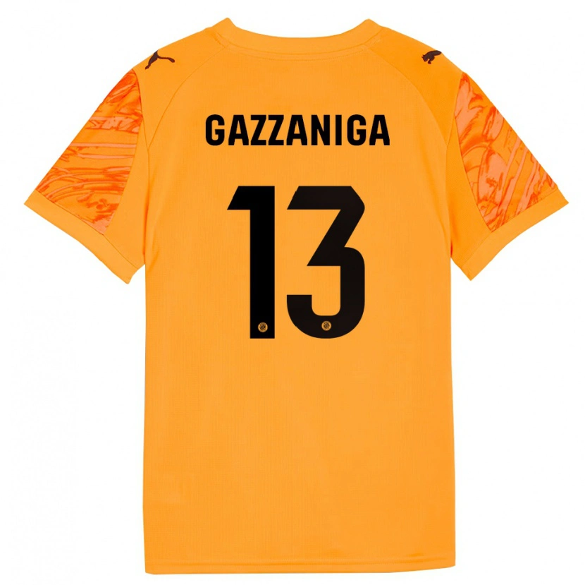 Danxen Dětské Paulo Gazzaniga #13 Oranžová Černá Brankář Dresy 2025/26 Dres