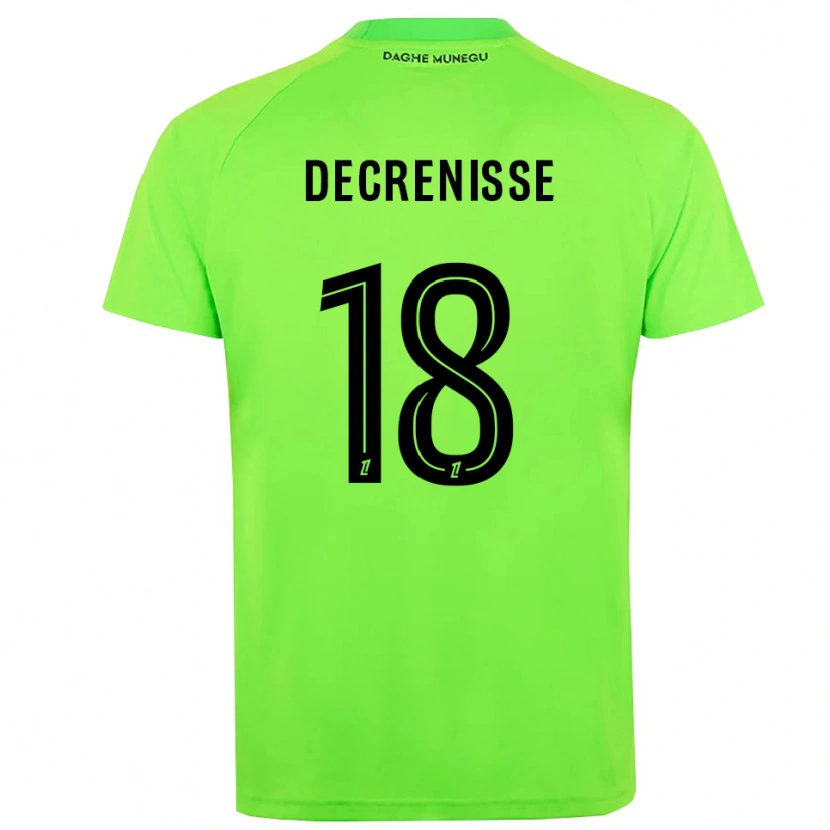 Danxen Dětské Axel Decrenisse #18 Zelená Černá Brankář Dresy 2025/26 Dres