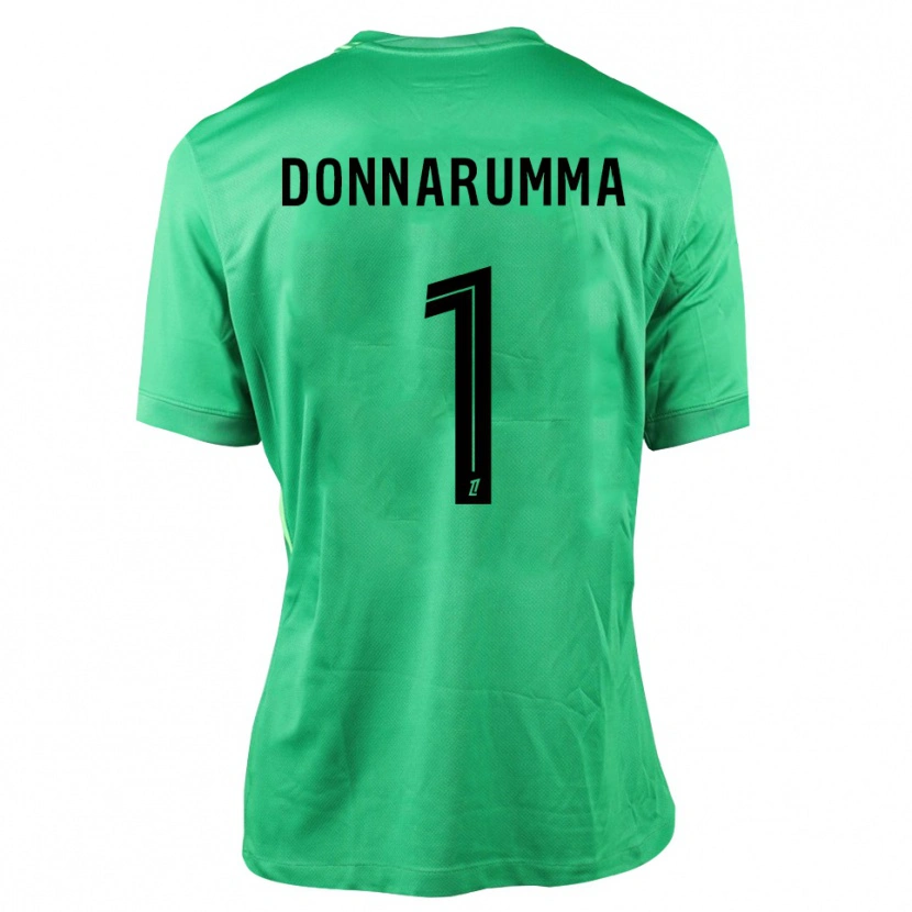 Danxen Dětské Gianluigi Donnarumma #1 Zelená Černá Brankář Dresy 2025/26 Dres