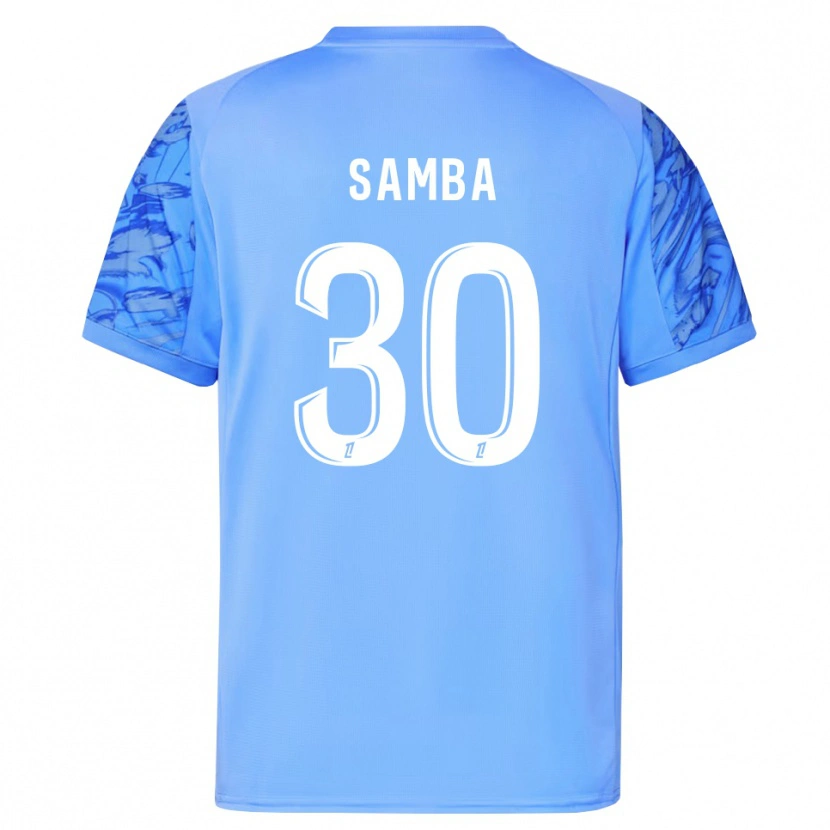 Danxen Dětské Brice Samba #30 Modrá Bílá Brankář Dresy 2025/26 Dres
