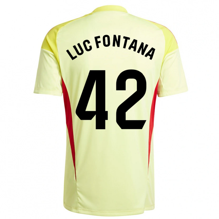 Danxen Dětské Jean Luc Fontana #42 Světle Žlutá Černá Brankář Dresy 2025/26 Dres