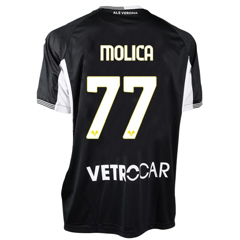 Danxen Dětské Francesco Molica #77 Černá Bílá Brankář Dresy 2025/26 Dres