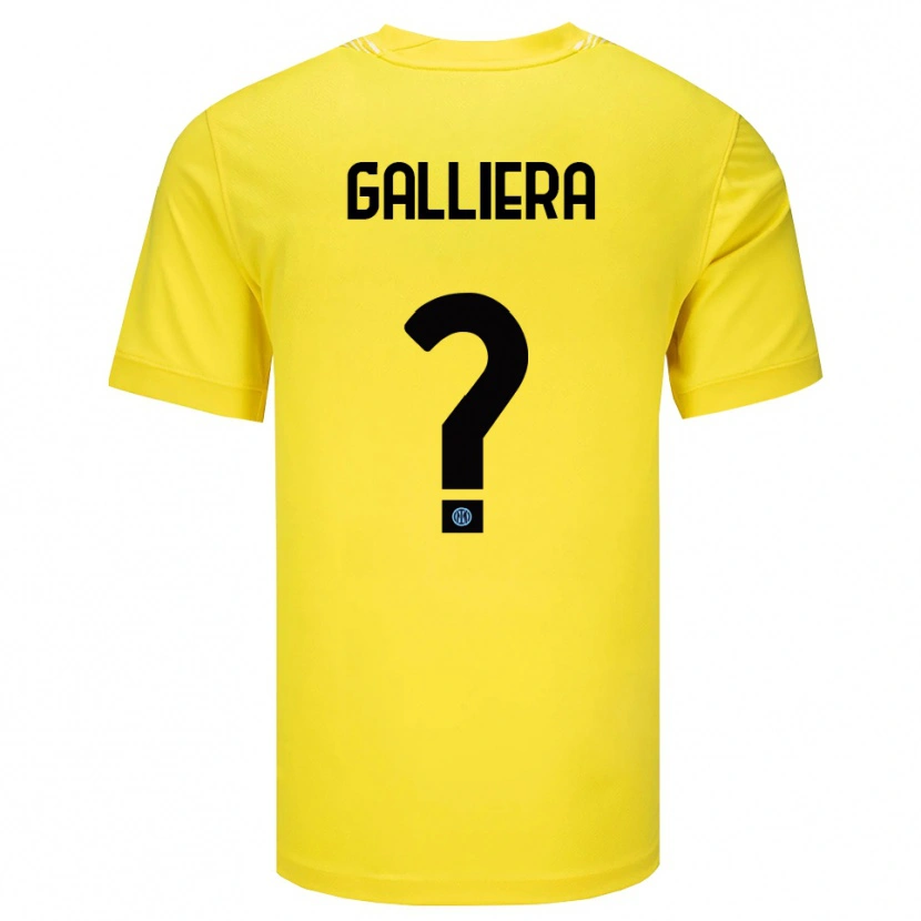 Danxen Dětské Carlo Galliera #0 Světle Žlutá Černá Brankář Dresy 2025/26 Dres