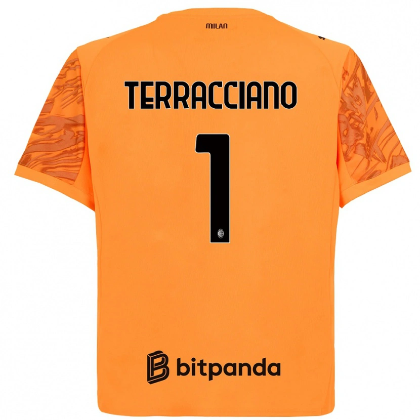 Danxen Dětské Pietro Terracciano #1 Oranžová Žlutá Černá Brankář Dresy 2025/26 Dres