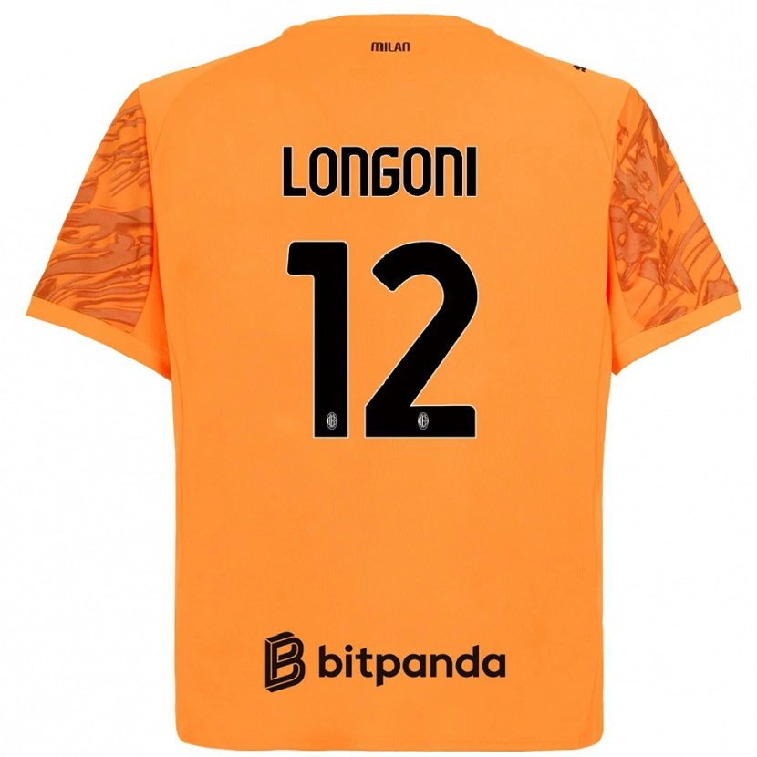 Danxen Dětské Alessandro Longoni #12 Oranžová Žlutá Černá Brankář Dresy 2025/26 Dres