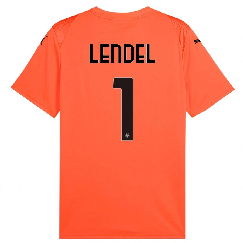 Danxen Dětské Davide Lendel #1 Oranžová Černá Brankář Dresy 2025/26 Dres