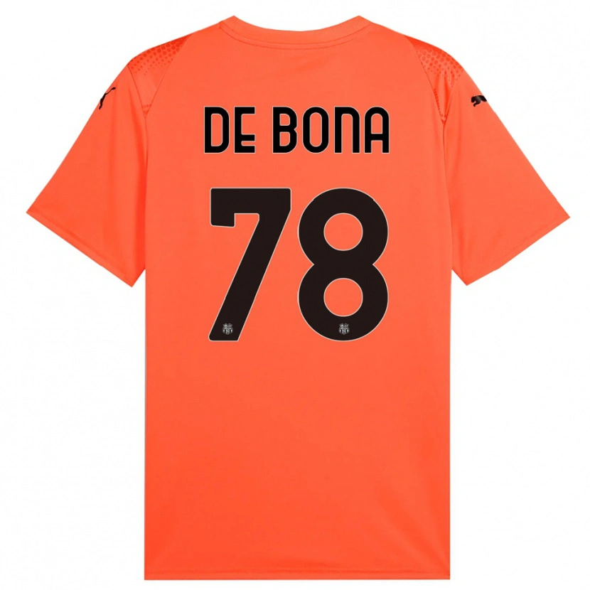 Danxen Dětské Francesca De Bona #78 Oranžová Černá Brankář Dresy 2025/26 Dres