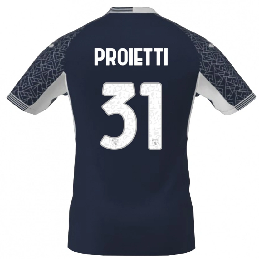 Danxen Dětské Riccardo Proietti #31 Modrá Černá Bílá Brankář Dresy 2025/26 Dres