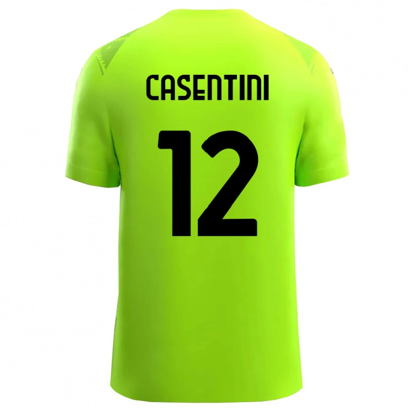 Danxen Dětské Gabriele Casentini #12 Zelená Trávník Černá Brankář Dresy 2025/26 Dres