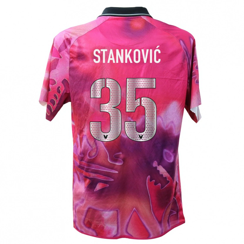 Danxen Dětské Filip Stanković #35 Sytě Růžová Brankář Dresy 2025/26 Dres