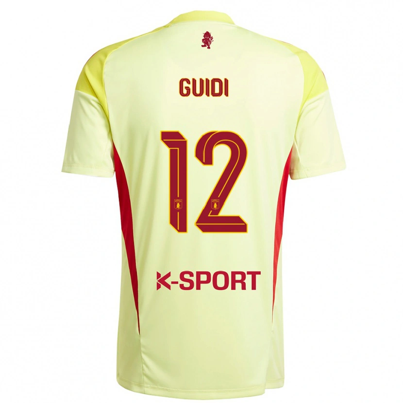 Danxen Dětské Sasha Guidi #12 Světle Žlutá Červená Brankář Dresy 2025/26 Dres