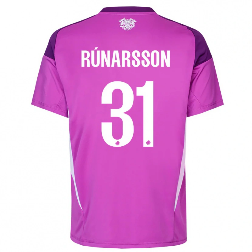 Danxen Dětské Rúnar Alex Rúnarsson #31 Fialová Bílá Brankář Dresy 2025/26 Dres