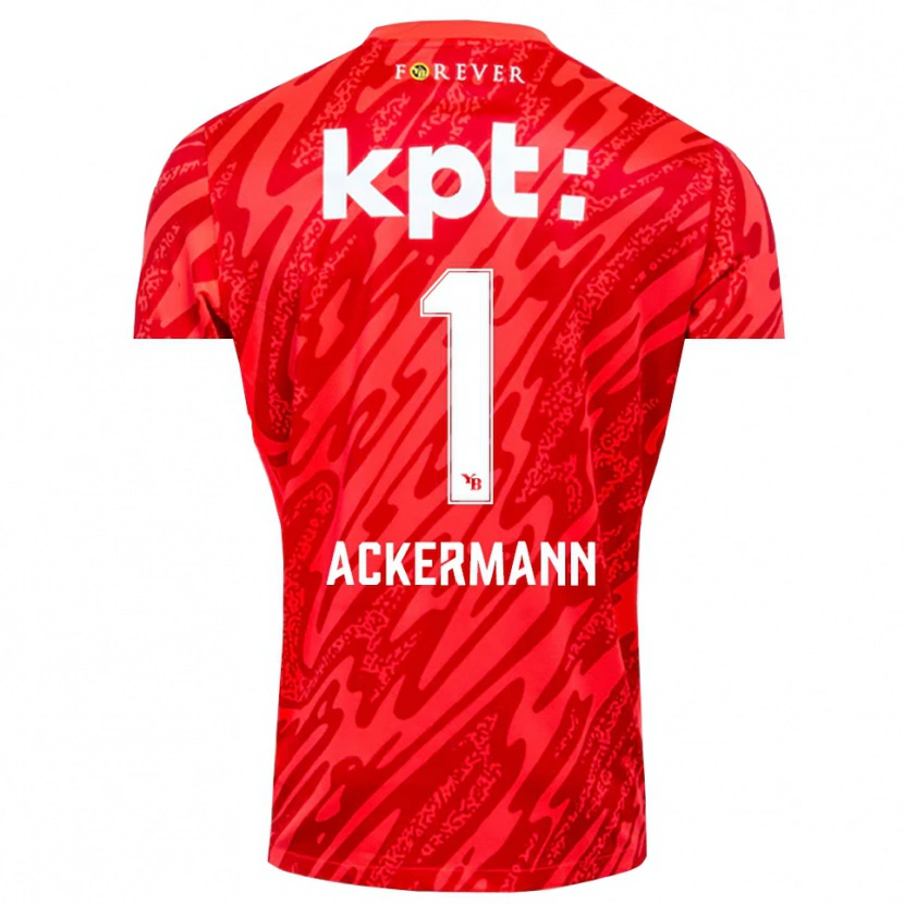 Danxen Dětské Jara Ackermann #1 Červená Bílá Brankář Dresy 2025/26 Dres
