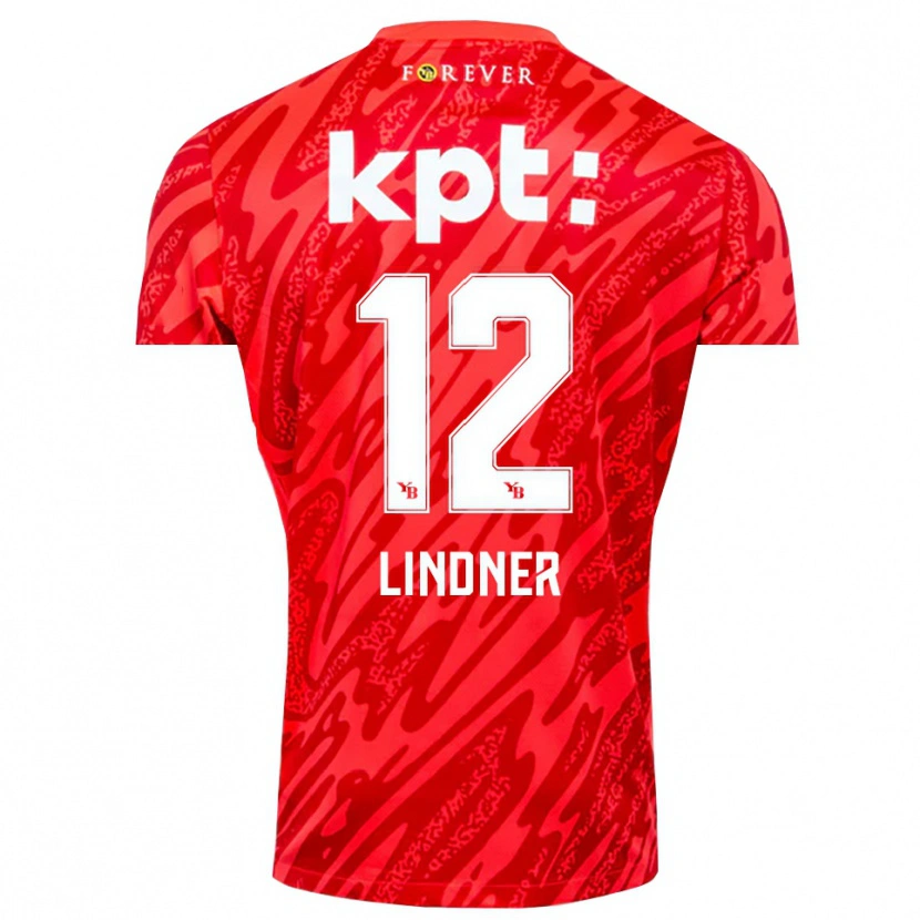 Danxen Dětské Heinz Lindner #12 Červená Bílá Brankář Dresy 2025/26 Dres