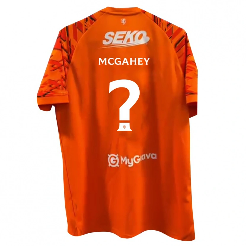Danxen Dětské Lewis McGahey #0 Bílá Oranžová Brankář Dresy 2025/26 Dres