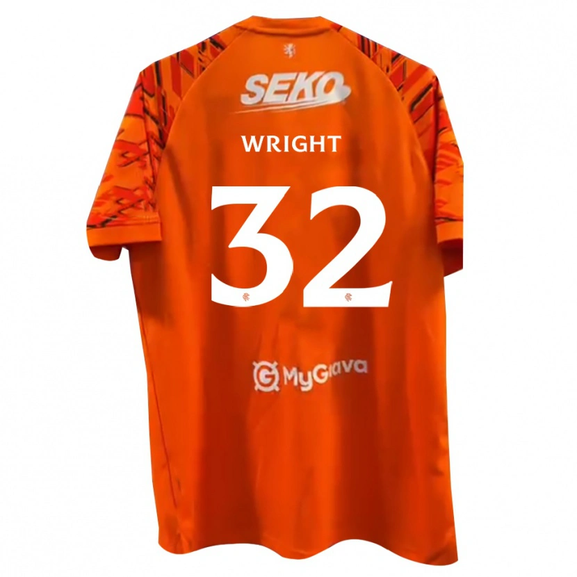 Danxen Dětské Kieran Wright #32 Bílá Oranžová Brankář Dresy 2025/26 Dres