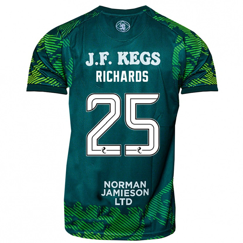 Danxen Dětské Dave Richards #25 Zelená Bílá Brankář Dresy 2025/26 Dres