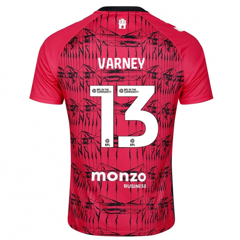 Danxen Dětské Oscar Varney #13 Červená Bílá Brankář Dresy 2025/26 Dres
