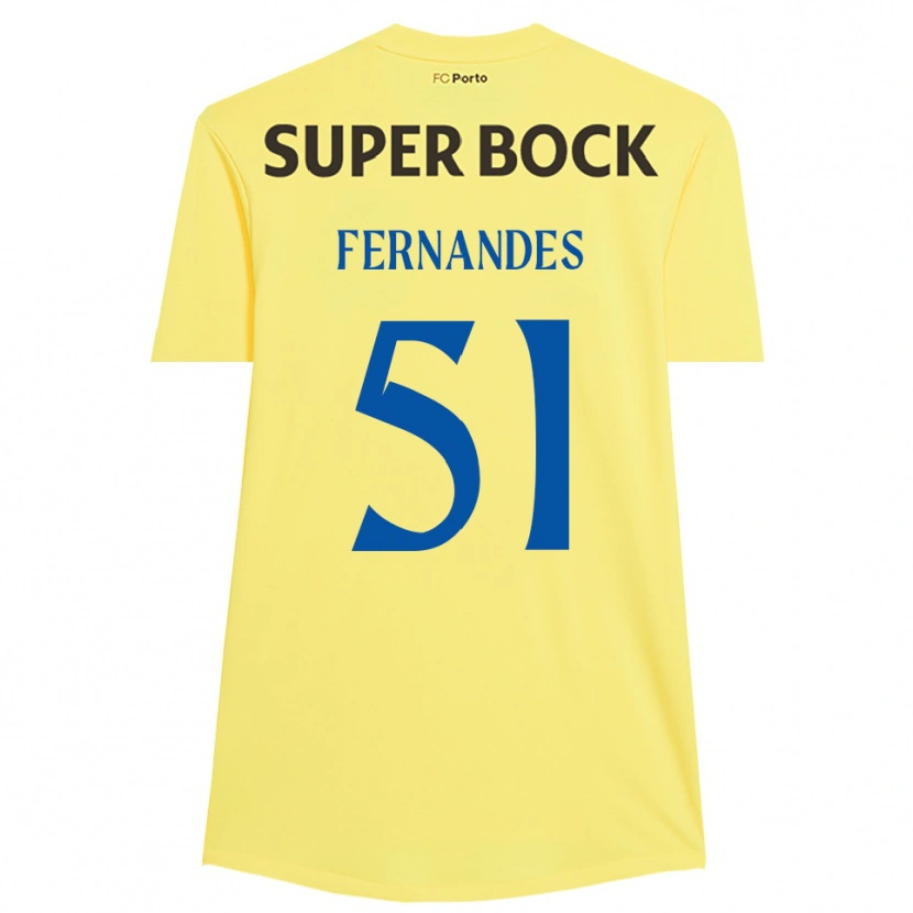 Danxen Dětské Diogo Fernandes #51 Světle Žlutá Černá Brankář Dresy 2025/26 Dres