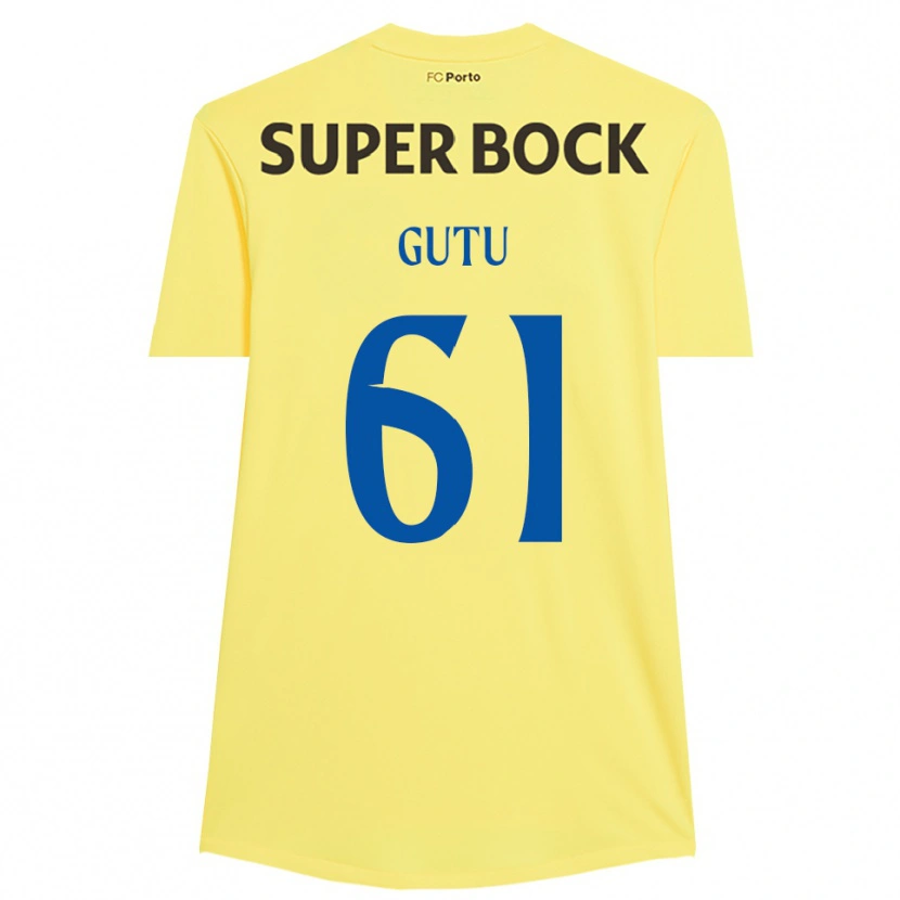 Danxen Dětské Denis Gutu #61 Světle Žlutá Černá Brankář Dresy 2025/26 Dres