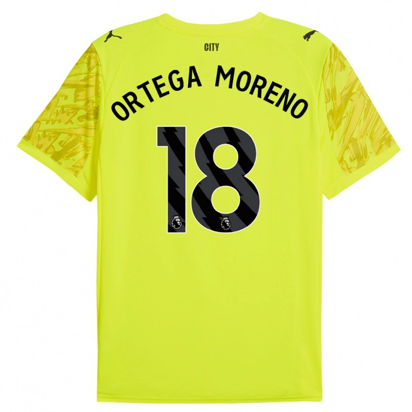 Danxen Dětské Stefan Ortega #18 Žlutá Oranžová Černá Brankář Dresy 2025/26 Dres
