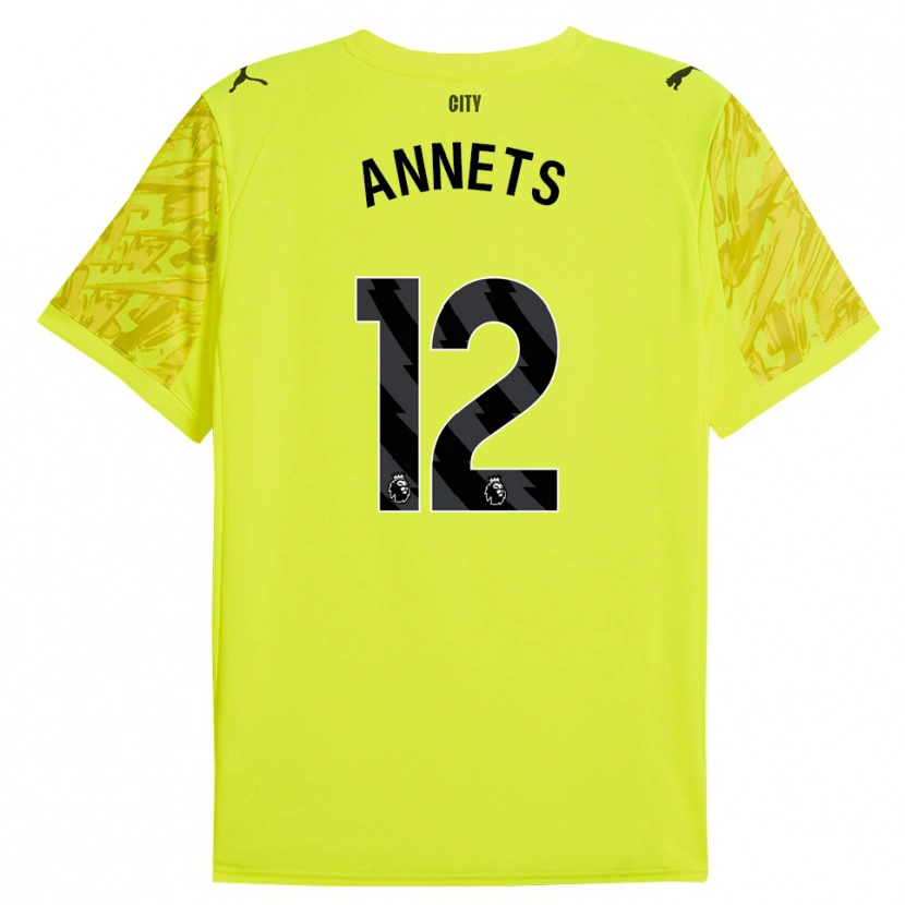 Danxen Dětské Eve Annets #12 Žlutá Oranžová Černá Brankář Dresy 2025/26 Dres