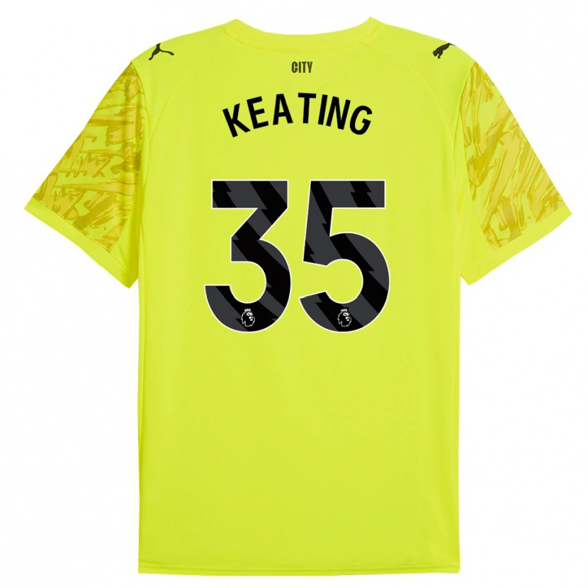 Danxen Dětské Khiara Keating #35 Žlutá Oranžová Černá Brankář Dresy 2025/26 Dres
