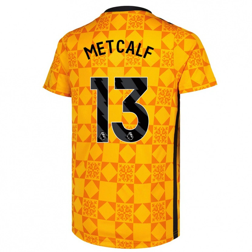 Danxen Dětské Ben Metcalf #13 Žlutá Černá Brankář Dresy 2025/26 Dres