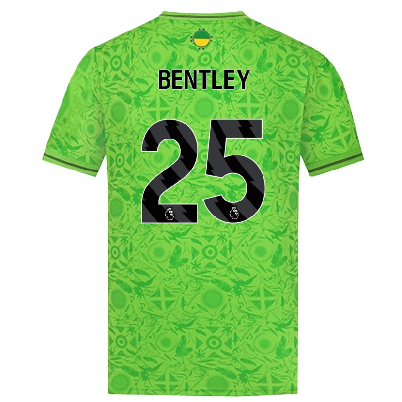 Danxen Dětské Daniel Bentley #25 Zelená Černá Brankář Dresy 2025/26 Dres