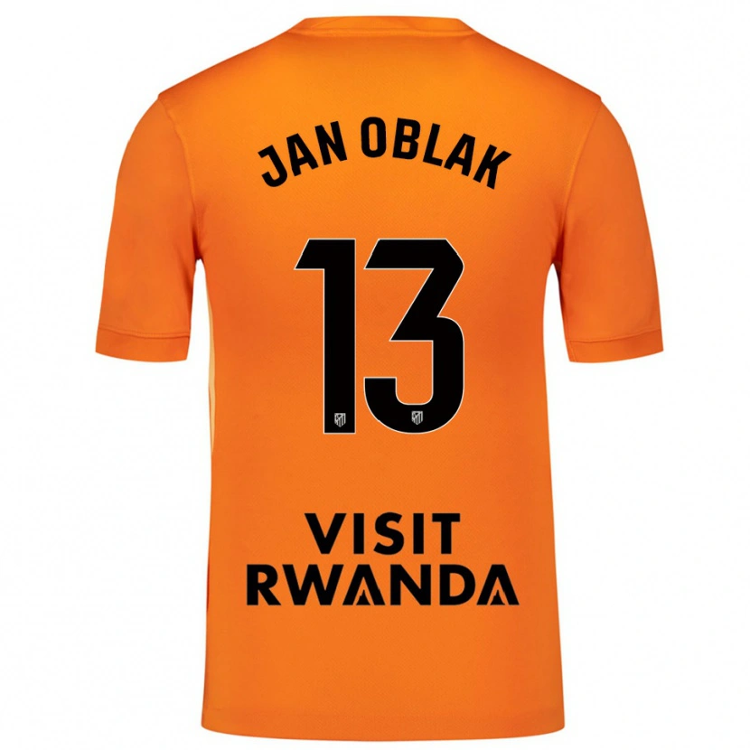 Danxen Dětské Jan Oblak #13 Oranžová Černá Brankář Dresy 2025/26 Dres
